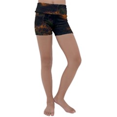 Sunset Forest Fall Sunbeams Nature Kids  Lightweight Velour Yoga Shorts by danenraven