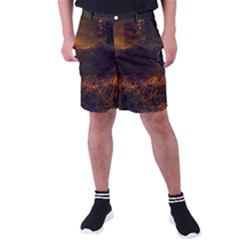 Sunset Forest Fall Sunbeams Nature Men s Pocket Shorts by danenraven