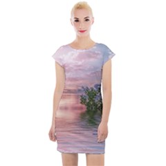 Nature Water Outdoors Travel Exploration Cap Sleeve Bodycon Dress by danenraven