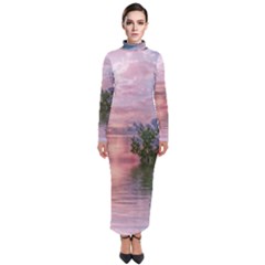 Nature Water Outdoors Travel Exploration Turtleneck Maxi Dress by danenraven