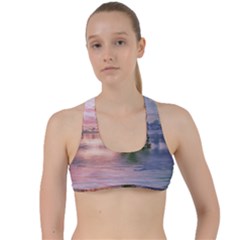 Nature Water Outdoors Travel Exploration Criss Cross Racerback Sports Bra by danenraven