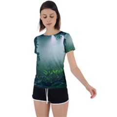 Swamp Forest Trees Background Nature Eerie Back Circle Cutout Sports Tee by danenraven