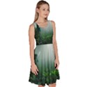 Swamp Forest Trees Background Nature Eerie Knee Length Skater Dress With Pockets View3