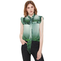 Swamp Forest Trees Background Nature Eerie Frill Detail Shirt by danenraven