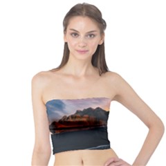 Beach Volcano Ocean Sunset Sunrise Iceland Tube Top by danenraven