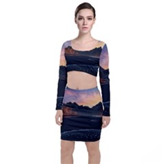 Beach Volcano Ocean Sunset Sunrise Iceland Top And Skirt Sets by danenraven