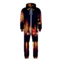 Night Houses River Bokeh Leaves Fall Autumn Hooded Jumpsuit (Kids) View1