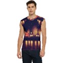 Night Houses River Bokeh Leaves Fall Autumn Men s Raglan Cap Sleeve Tee View1