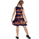 Night Houses River Bokeh Leaves Fall Autumn Kids  Sleeveless Tiered Mini Dress View4