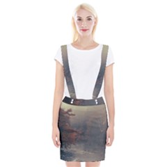 Morning River Forest Autumn Misty Morning Stream Braces Suspender Skirt by danenraven