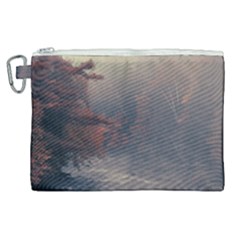 Morning River Forest Autumn Misty Morning Stream Canvas Cosmetic Bag (xl) by danenraven