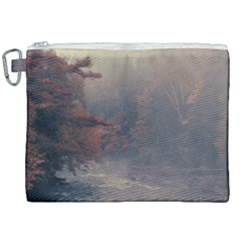 Morning River Forest Autumn Misty Morning Stream Canvas Cosmetic Bag (xxl) by danenraven