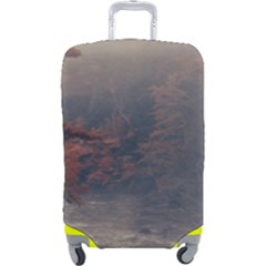 Morning River Forest Autumn Misty Morning Stream Luggage Cover (large) by danenraven