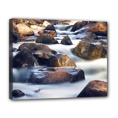 River Nature Stream Brook Water Rocks Landscape Canvas 14  X 11  (stretched) by danenraven