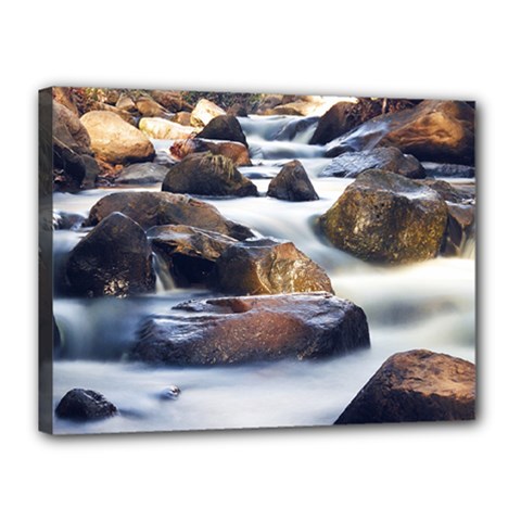 River Nature Stream Brook Water Rocks Landscape Canvas 16  X 12  (stretched) by danenraven