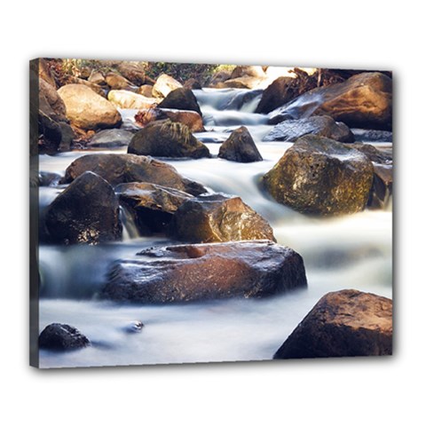 River Nature Stream Brook Water Rocks Landscape Canvas 20  X 16  (stretched) by danenraven