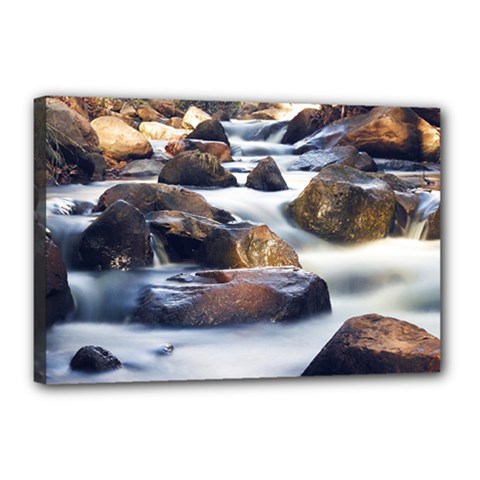 River Nature Stream Brook Water Rocks Landscape Canvas 18  X 12  (stretched) by danenraven