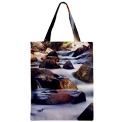 River Nature Stream Brook Water Rocks Landscape Zipper Classic Tote Bag by danenraven