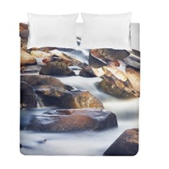 River Nature Stream Brook Water Rocks Landscape Duvet Cover Double Side (full/ Double Size) by danenraven