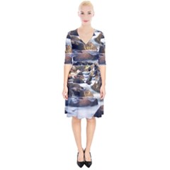 River Nature Stream Brook Water Rocks Landscape Wrap Up Cocktail Dress by danenraven