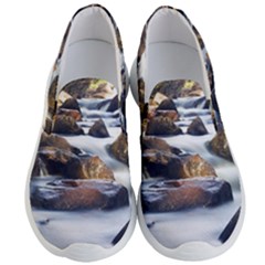 River Nature Stream Brook Water Rocks Landscape Men s Lightweight Slip Ons