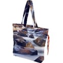 River Nature Stream Brook Water Rocks Landscape Drawstring Tote Bag View1