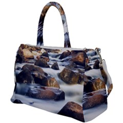 River Nature Stream Brook Water Rocks Landscape Duffel Travel Bag by danenraven