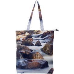 River Nature Stream Brook Water Rocks Landscape Double Zip Up Tote Bag by danenraven