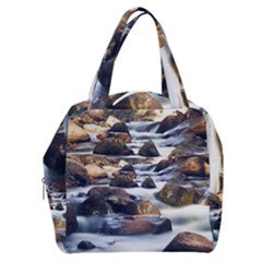 River Nature Stream Brook Water Rocks Landscape Boxy Hand Bag by danenraven