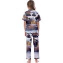 River Nature Stream Brook Water Rocks Landscape Kids  Satin Short Sleeve Pajamas Set View2