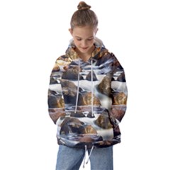 River Nature Stream Brook Water Rocks Landscape Kids  Oversized Hoodie by danenraven