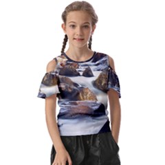 River Nature Stream Brook Water Rocks Landscape Kids  Butterfly Cutout Tee by danenraven