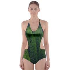 Forest Scenery Nature Trees Woods Cut-out One Piece Swimsuit by danenraven