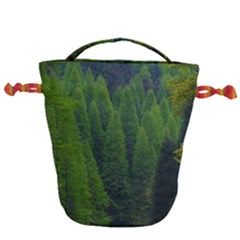 Forest Scenery Nature Trees Woods Drawstring Bucket Bag by danenraven