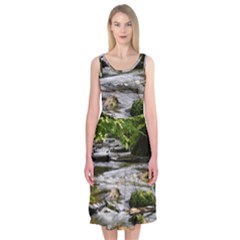 Bach Water Landscape Nature Forest Summer Sun Midi Sleeveless Dress by danenraven