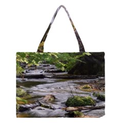 Bach Water Landscape Nature Forest Summer Sun Medium Tote Bag by danenraven