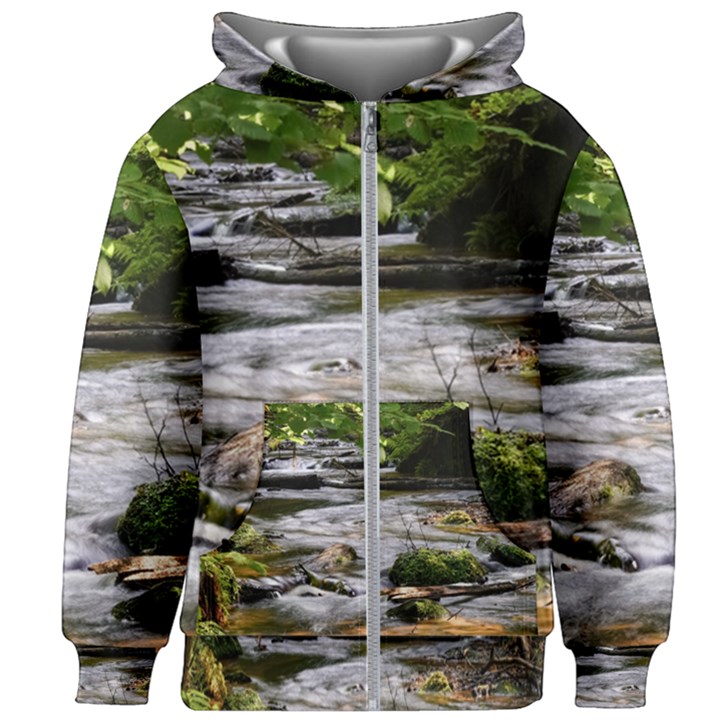 Bach Water Landscape Nature Forest Summer Sun Kids  Zipper Hoodie Without Drawstring