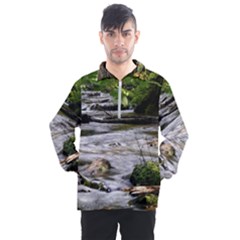 Bach Water Landscape Nature Forest Summer Sun Men s Half Zip Pullover by danenraven