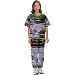 Bach Water Landscape Nature Forest Summer Sun Kids  Tee And Pants Sports Set