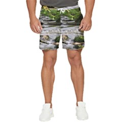 Bach Water Landscape Nature Forest Summer Sun Men s Runner Shorts by danenraven