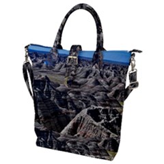 Badlands National Park Nature South Dakota Geology Buckle Top Tote Bag by danenraven