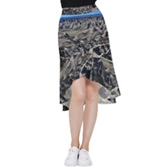 Badlands National Park Nature South Dakota Geology Frill Hi Low Chiffon Skirt by danenraven