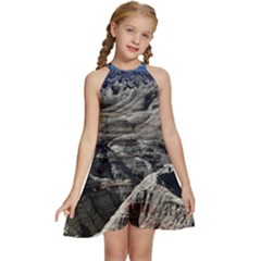 Badlands National Park Nature South Dakota Geology Kids  Halter Collar Waist Tie Chiffon Dress by danenraven