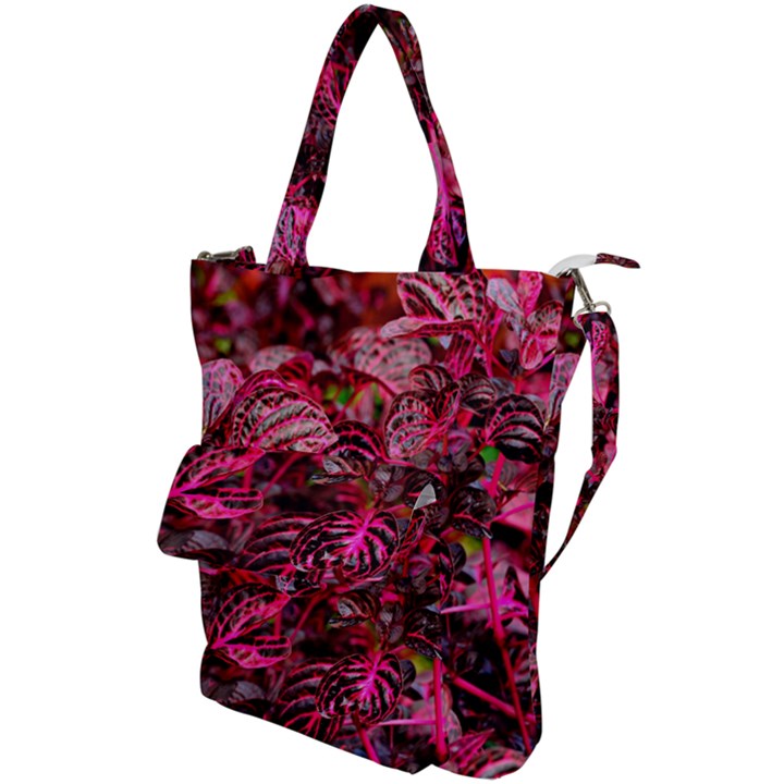 Red Leaves Plant Nature Leaves Flora Foliage Shoulder Tote Bag