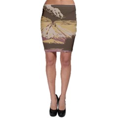 Boom Eruption Forest Mountain News Scary Volcano Bodycon Skirt by danenraven