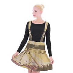 Boom Eruption Forest Mountain News Scary Volcano Suspender Skater Skirt by danenraven