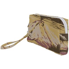 Boom Eruption Forest Mountain News Scary Volcano Wristlet Pouch Bag (small) by danenraven