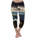 Mountains Sky Clouds Sunset Peak Overlook River Capri Winter Leggings  View1