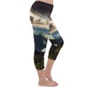 Mountains Sky Clouds Sunset Peak Overlook River Capri Winter Leggings  View3