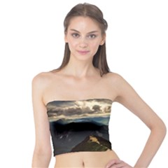 Mountains Sky Clouds Sunset Peak Overlook River Tube Top